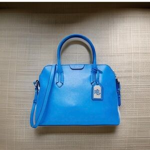 Lauren Ralph Lauren Tate Dome satchel Bag blue with strap